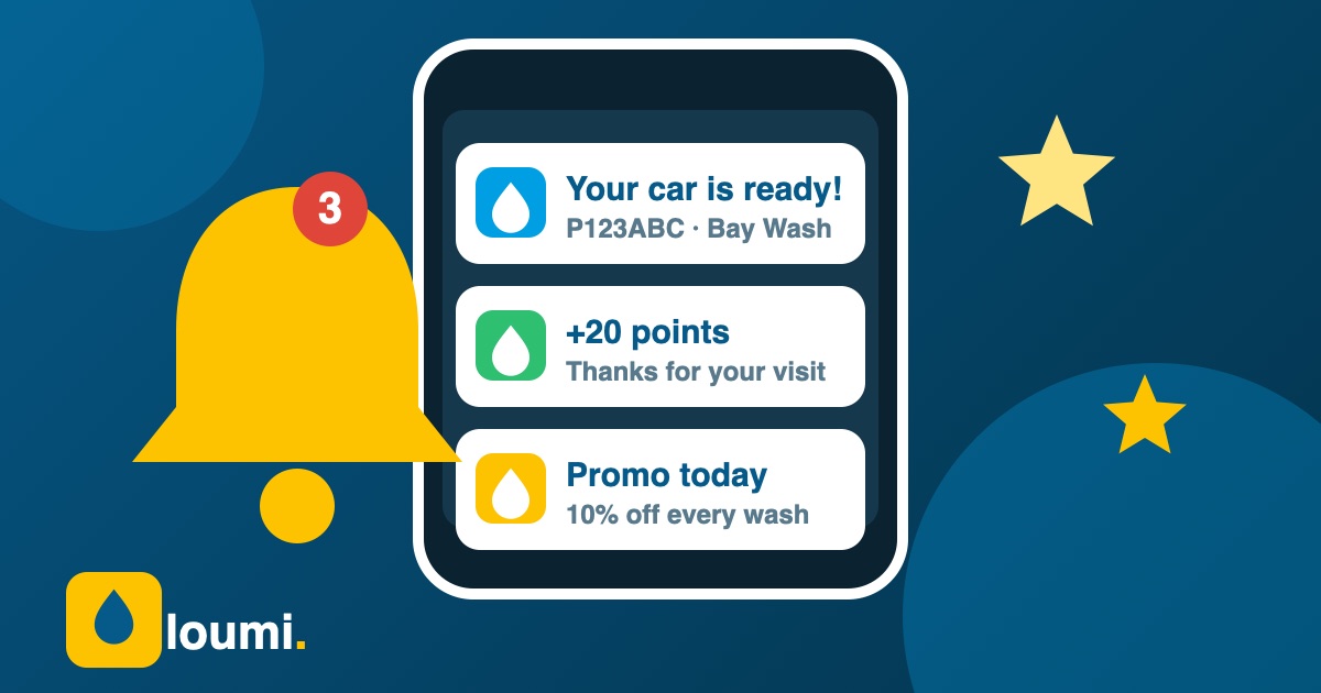 Cómo usar notificaciones push para que los clientes vuelvan a tu car wash
